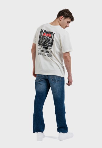 Oldskull Shirt 'Asian Futurism Rider' in White