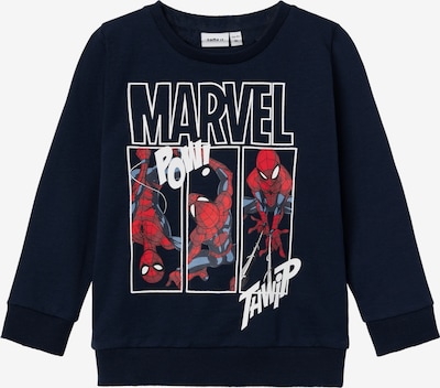 80 dydžio Megztinis be užsegimo 'Jessie Spiderman' iš NAME IT, spalva – tamsiai mėlyna jūros spalva / šviesiai mėlyna / raudona / balta, Prekių apžvalga