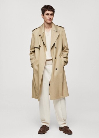 MANGO MAN Between-Seasons Coat 'Noto' in Beige