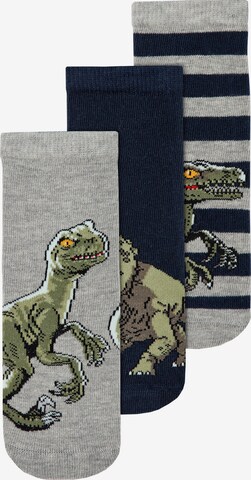 NAME IT - Calcetines 'Neptun Jurassic' en gris: frente