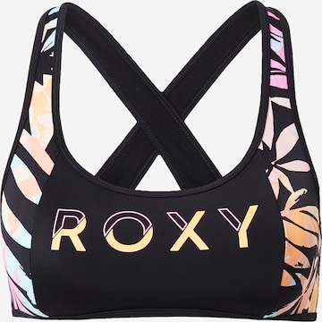 ROXY - Bustier Top de bikini deportivo en gris: frente