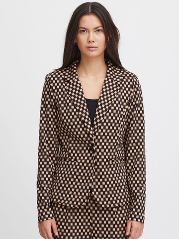 ICHI - Blazer ' Kate ' en beige: frente