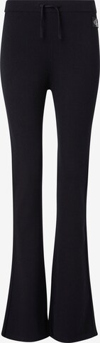 Calvin Klein Jeans Flared Trousers in Black: front