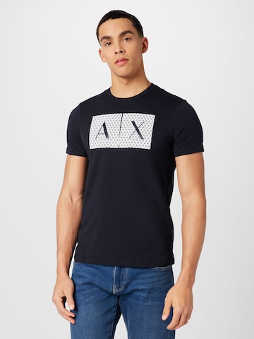 T-Shirt ARMANI EXCHANGE en bleu : devant