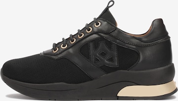 Sneaker bassa di Kazar in nero: frontale