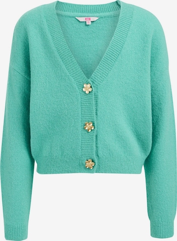 WE Fashion Knit cardigan in Green: front