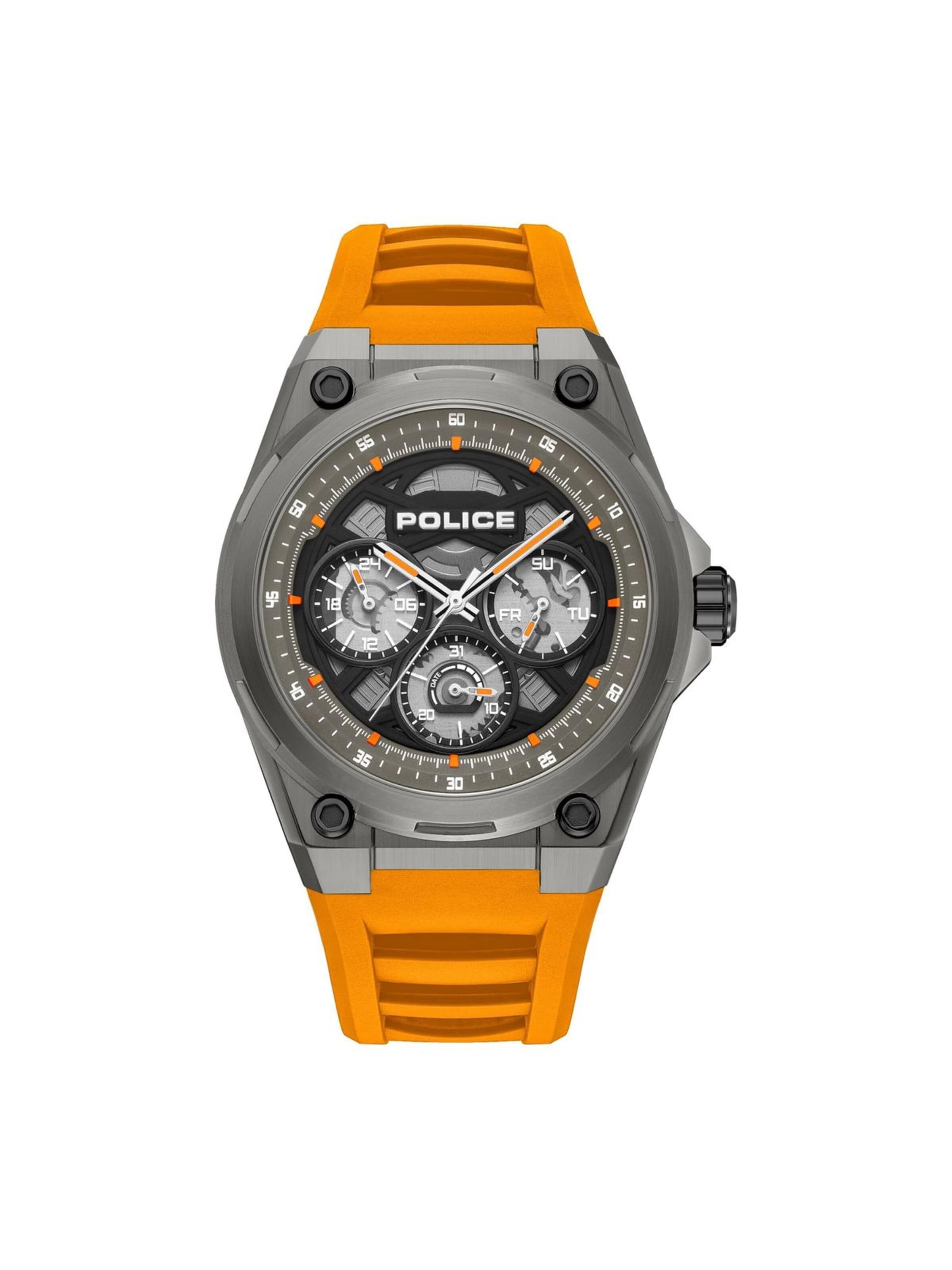 POLICE Analoog horloge in Oranje: voorkant