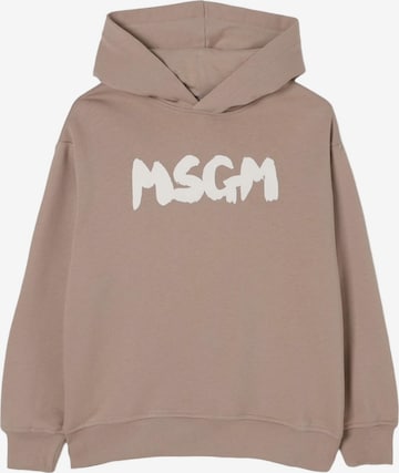 MSGM Sweatshirt 'Felpa cappuccio marrone per bambino' in Braun: Vorderseite