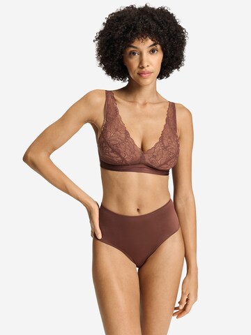 Hanro T-shirt Bra ' Azelia ' in Brown: front