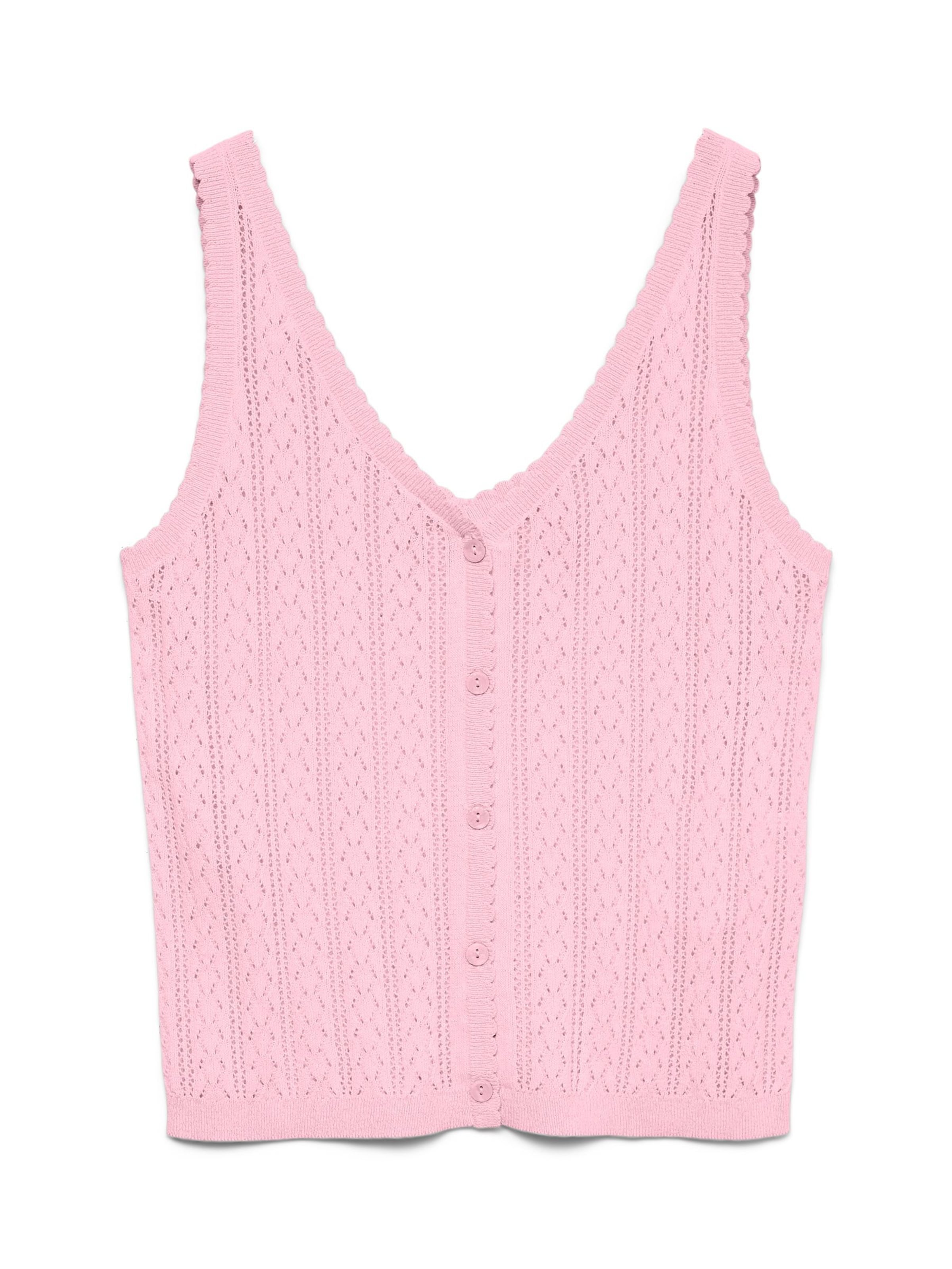 VERO MODA Strickweste 'VMLux' in Pink: Vorderseite