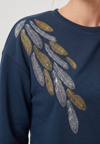 Anna Field - Sudadera 'FEATHER' en azul