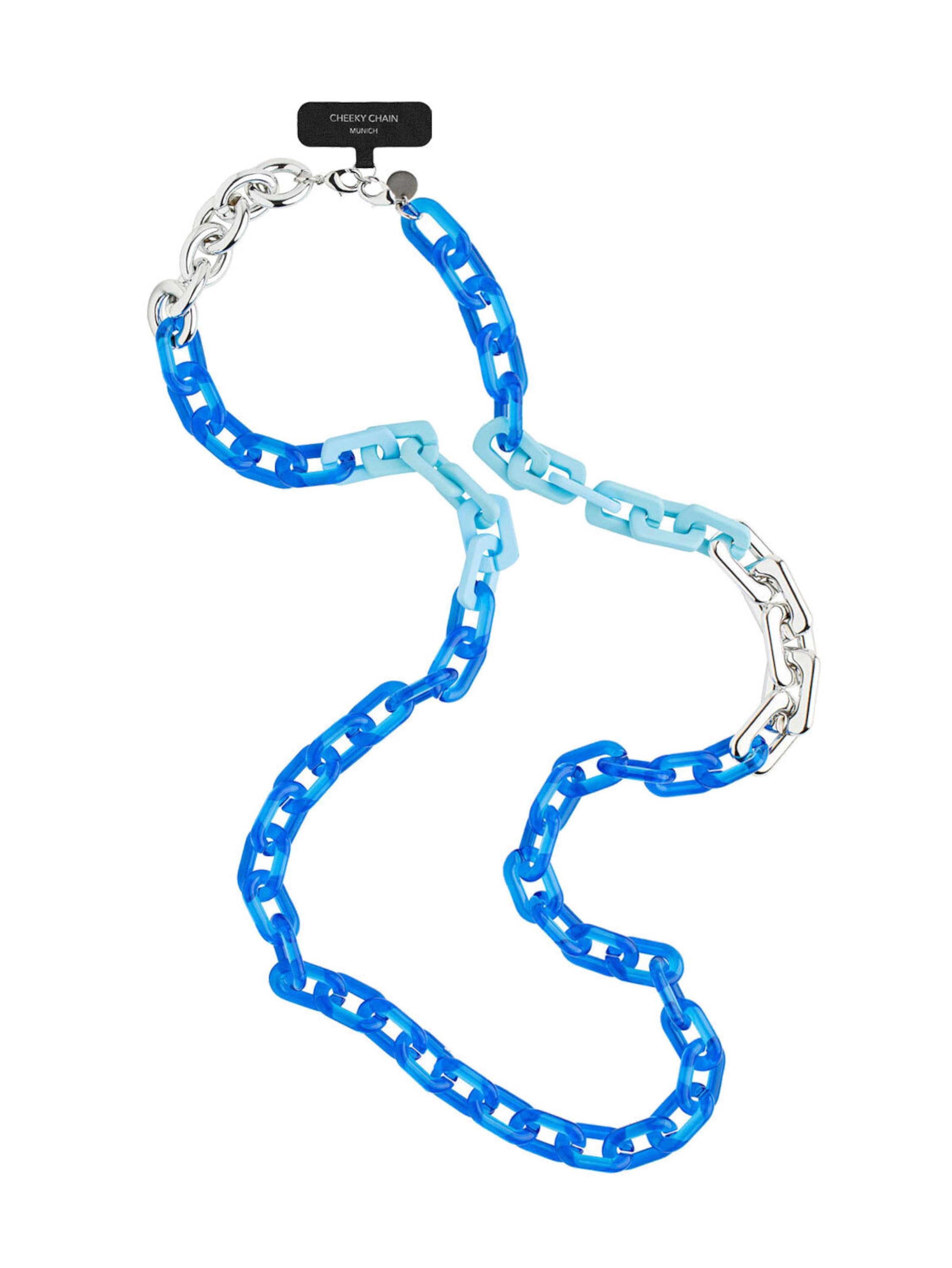 Cheeky Chain Munich Handykette 'Funky' in Blau: Vorderseite