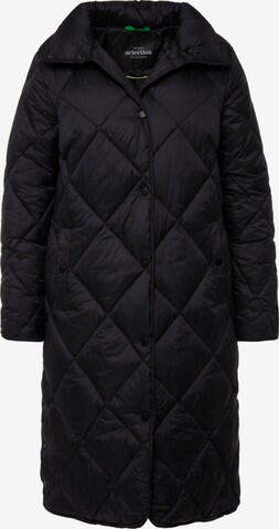 Ulla Popken Winter Coat in Black: front