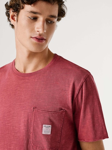 T-Shirt 'SUNDAY' Pepe Jeans en rouge