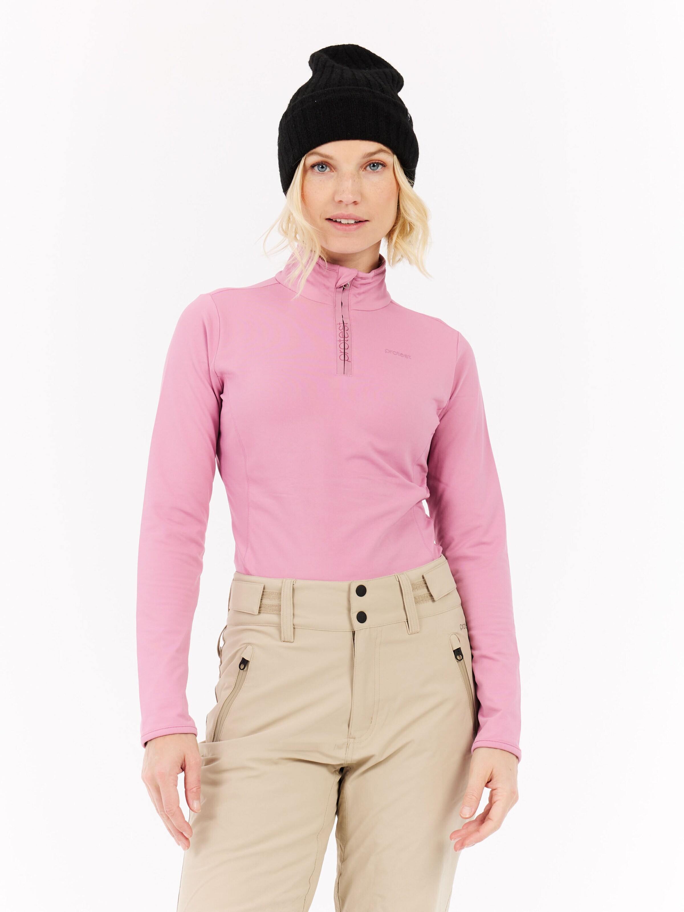 PROTEST Sportief sweatshirt 'REFABRIZ' in Roze: voorkant