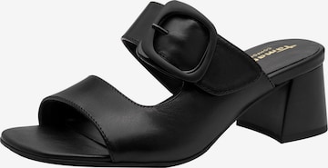 Mule Tamaris en noir : devant