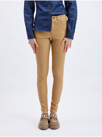 Orsay Skinny Pants in Brown: front