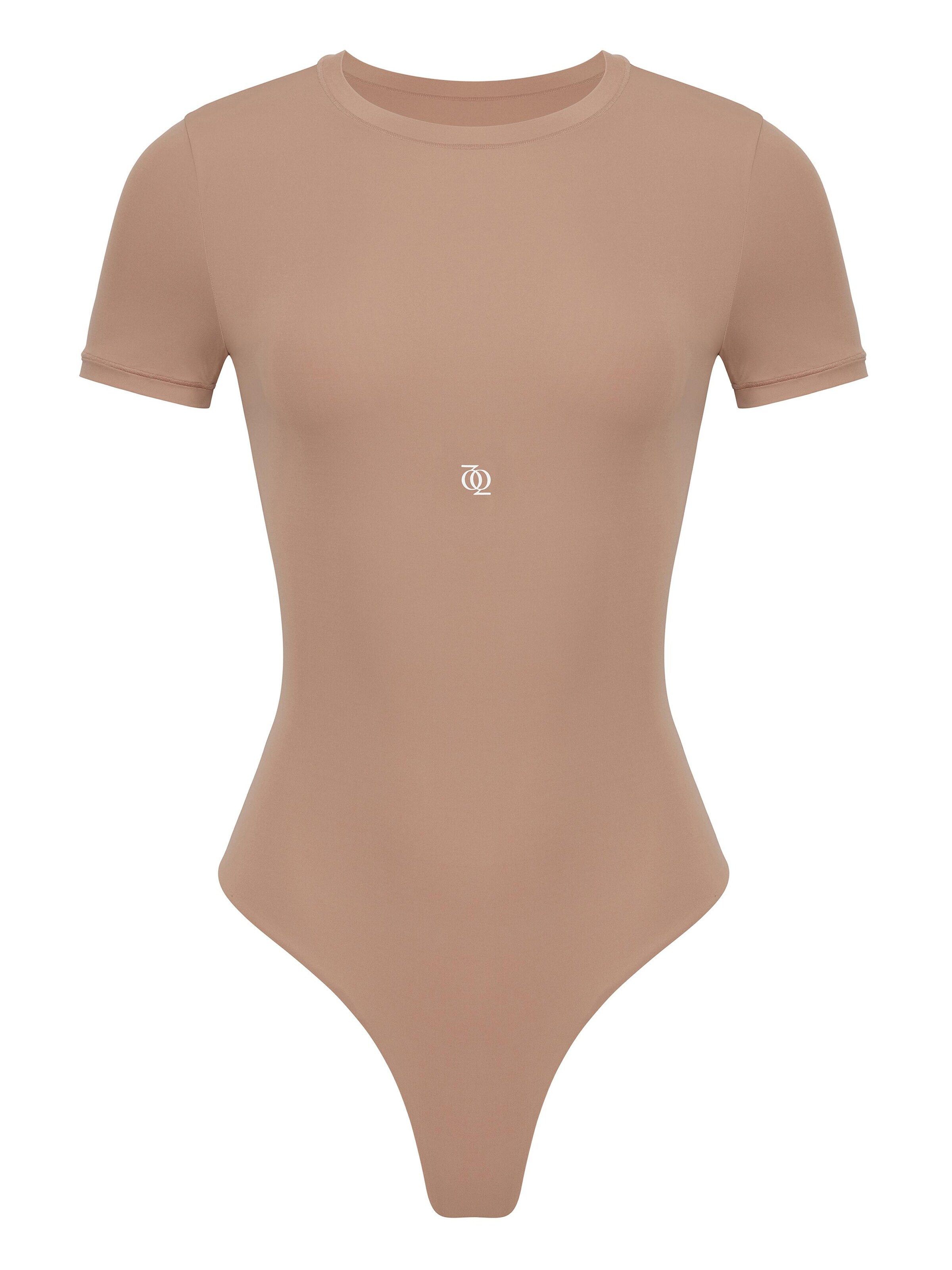 GOD SAVE QUEENS Bodysuit 'Second Skin T-Shirt Bodysuit' in Brown: front
