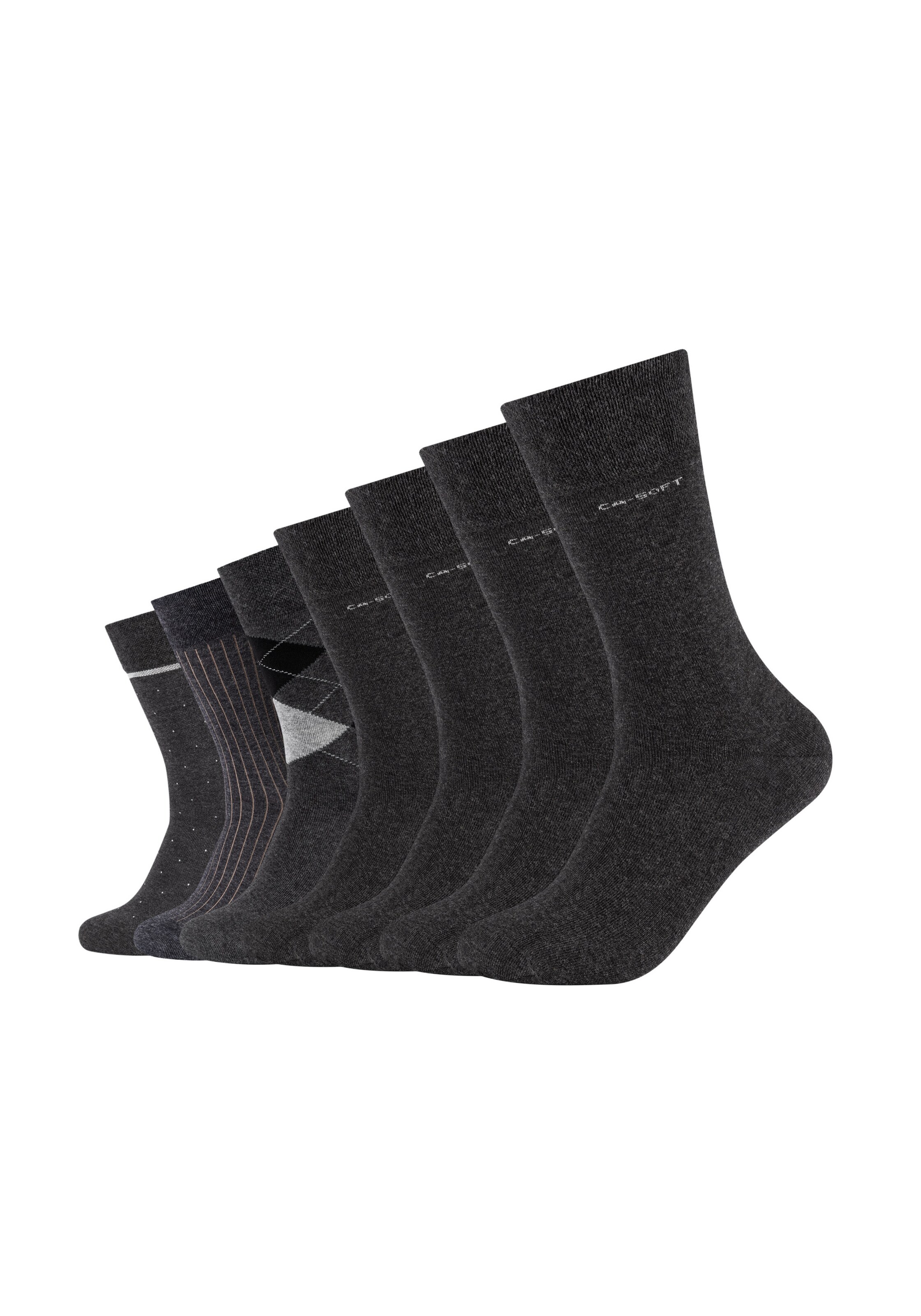 camano Socken in Grau: Vorderseite