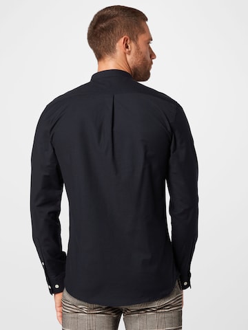 Lindbergh Slim fit Button Up Shirt in Black