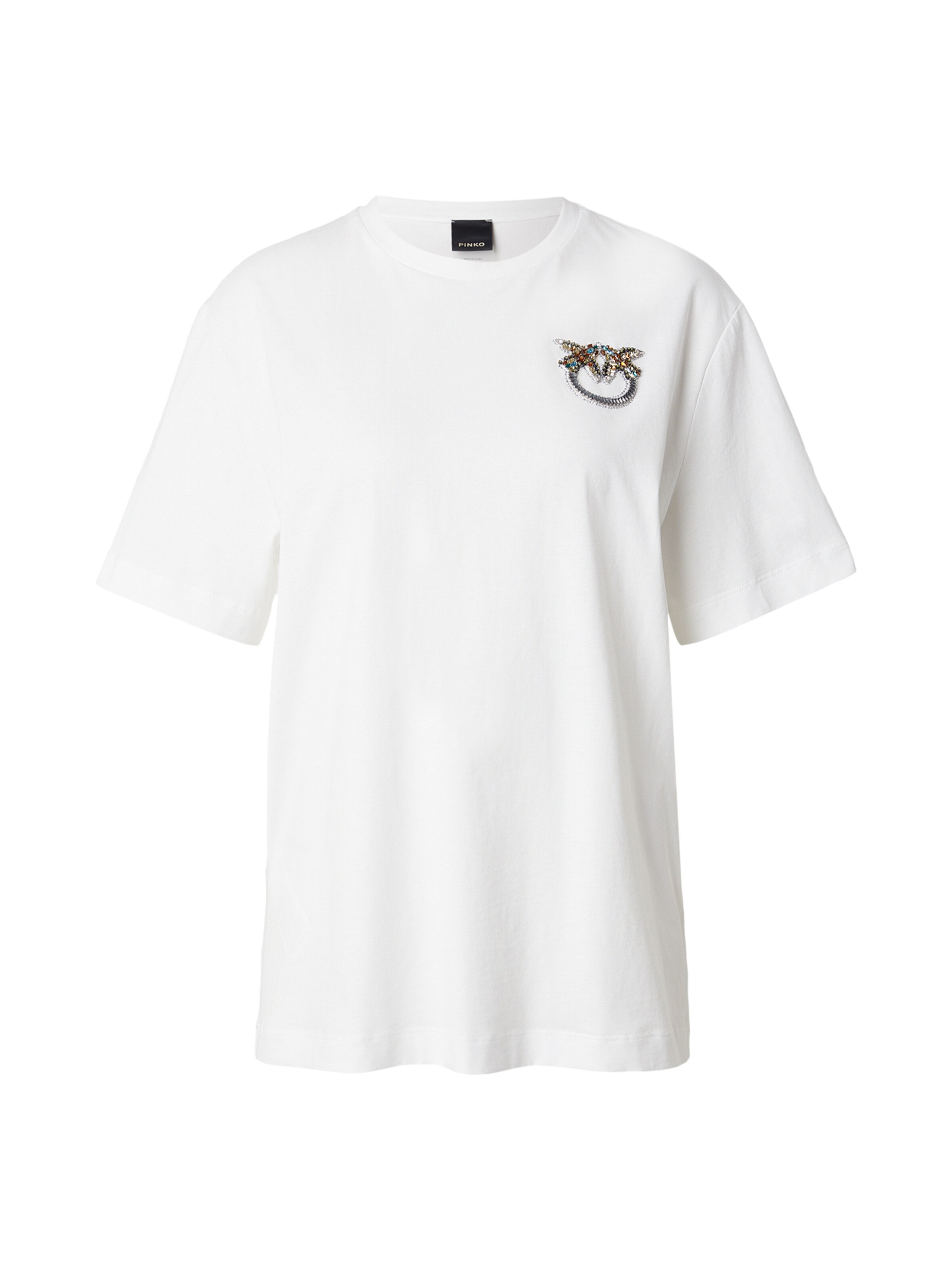 PINKO Футболка 'STREPITOSO' в Белый: спереди