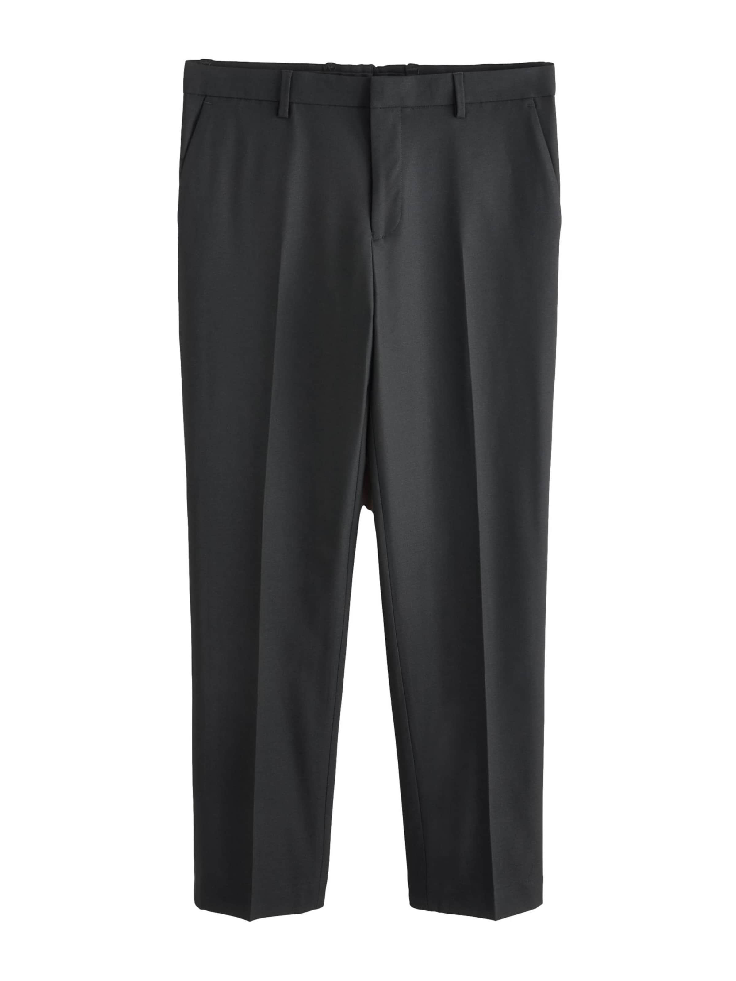 Next Обычный Плиссированные брюки 'Motionflex' в Черный: спереди