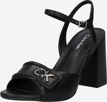 Calvin Klein Sandalen met riem in Zwart: voorkant