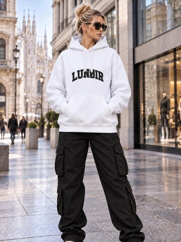 LUNØIR Studio Sweatshirt 'Only Loyalty Rule' in Wit