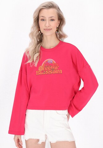 IZIA Sweatshirt 'Boho' in Pink: front
