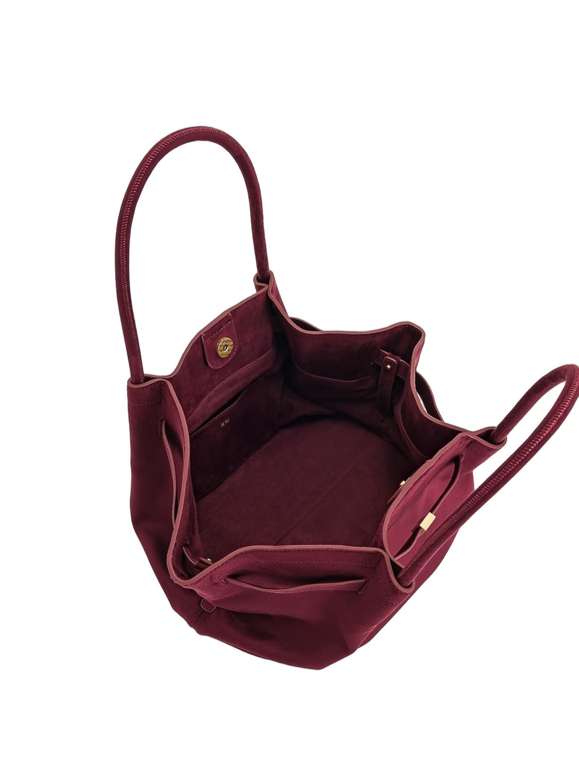 JW PEI Shopper 'JW PEI Cabas Hana Medium Effet Suédé Claret' in Red