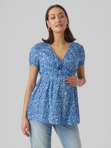 MAMALICIOUS Blouse 'Dee' in Blauw: voorkant