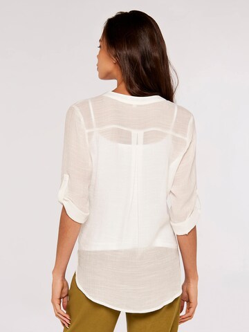 Apricot Blouse 'Slub Shimmer' in White