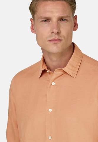 Boggi Milano Regular fit Button Up Shirt in Orange