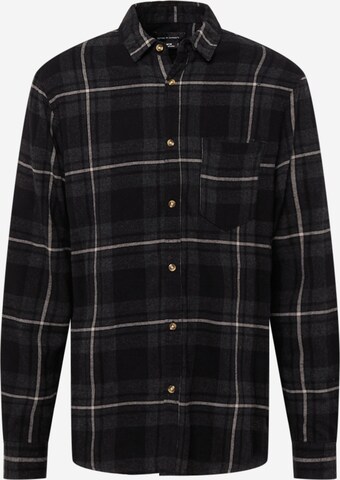 Cotton On Button Up Shirt 'CAMDEN' in Black: front