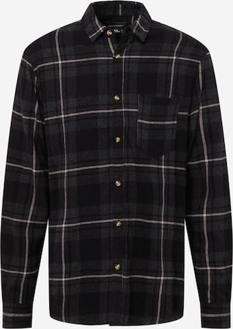 Cotton On Button Up Shirt 'CAMDEN' in Black: front