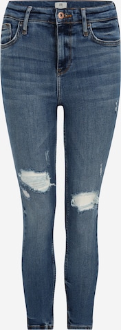 River Island Petite - Skinny Vaquero en azul: frente