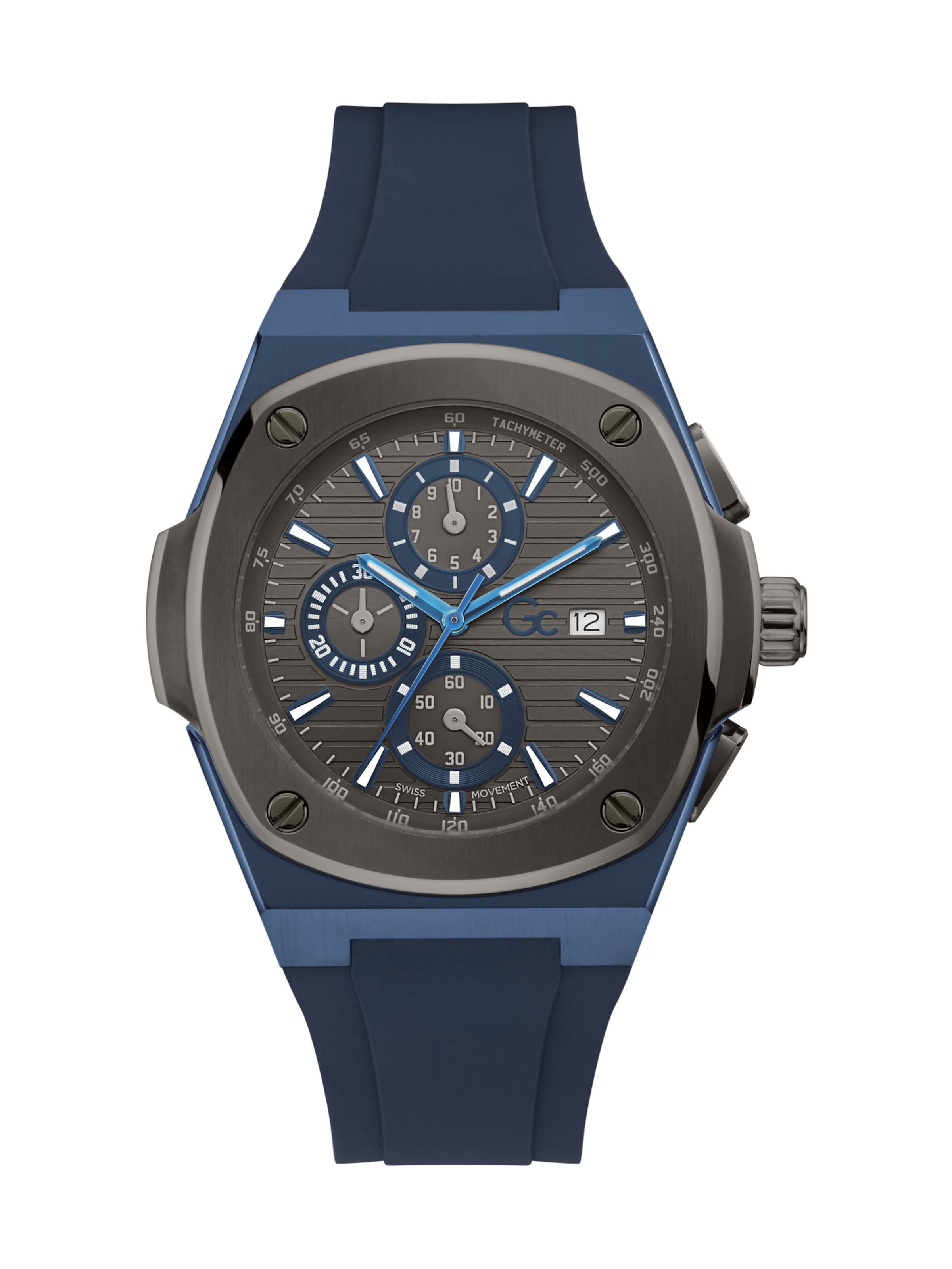 Gc Analoguhr 'Gc Coussin Shape' in Grau: Vorderseite