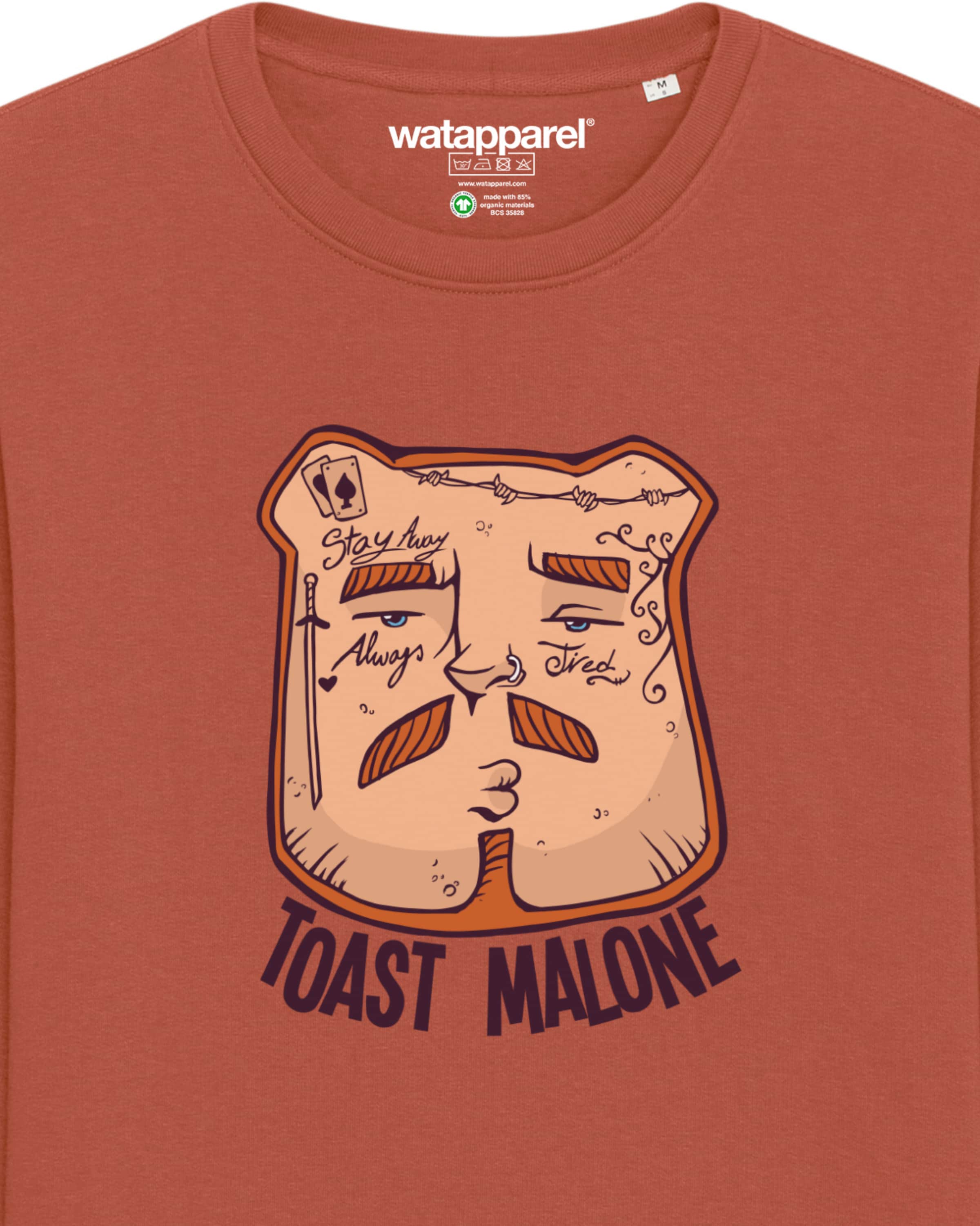 Sweat-shirt ' Toast Malone ' Watapparel en marron