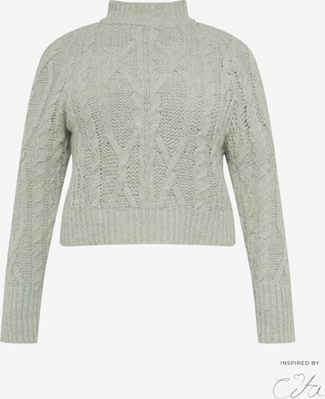 Guido Maria Kretschmer Curvy Pullover 'Elena' inspired by Cita in Grau: predná strana