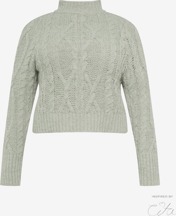 Guido Maria Kretschmer Curvy Sweater 'Elena' in Grey: front