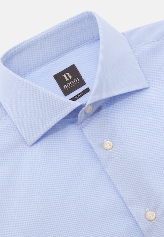Boggi Milano Slim fit Zakelijk overhemd in Blauw