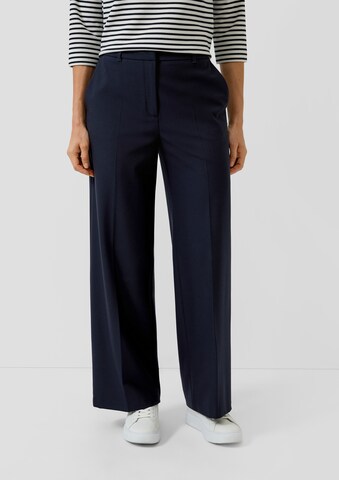 Regular Pantalon à plis s.Oliver en bleu