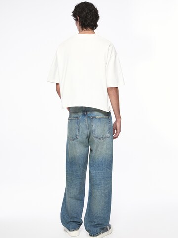 Pull&Bear Loosefit Jeans in Blauw