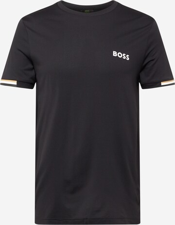 BOSS Тениска в черно: отпред