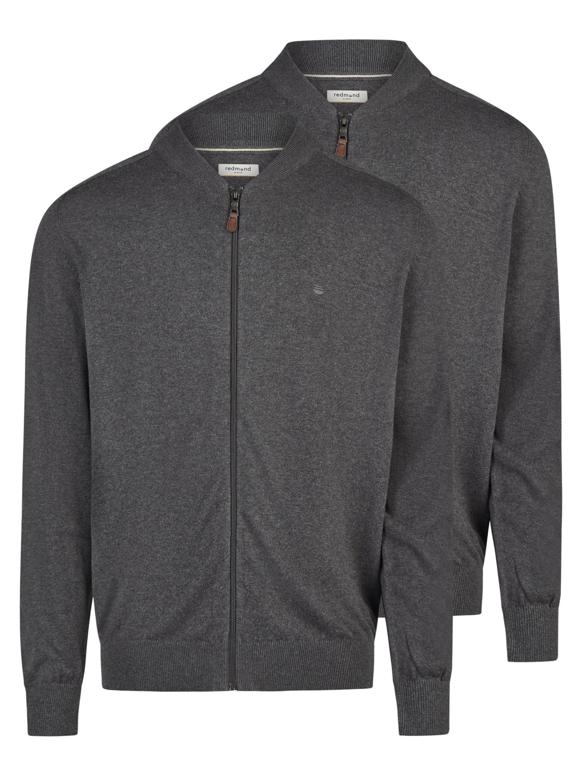 redmond Knit cardigan 'Basic' in Grey: front