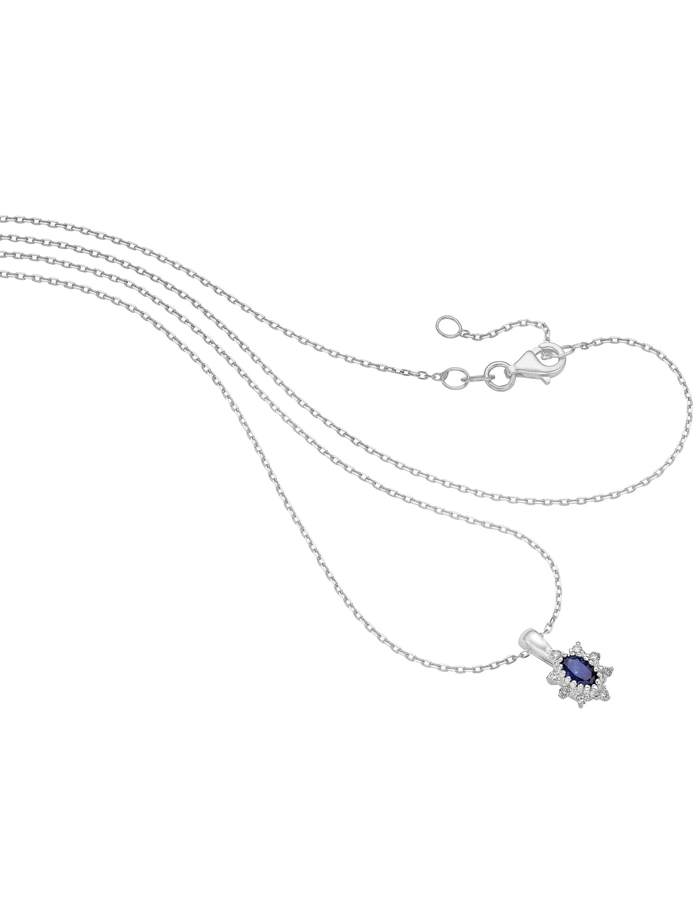 CHRIST Necklace ' ' in Sapphire / White, Item view