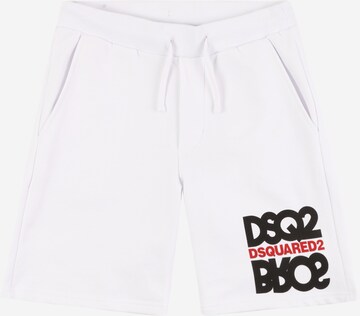 regular Pantaloni di DSQUARED2 in bianco: frontale