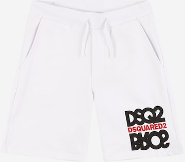 regular Pantaloni di DSQUARED2 in bianco: frontale