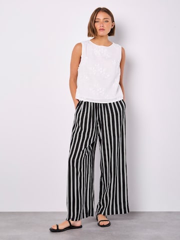 Wide Leg Pantalon ' ' Apricot en noir : devant