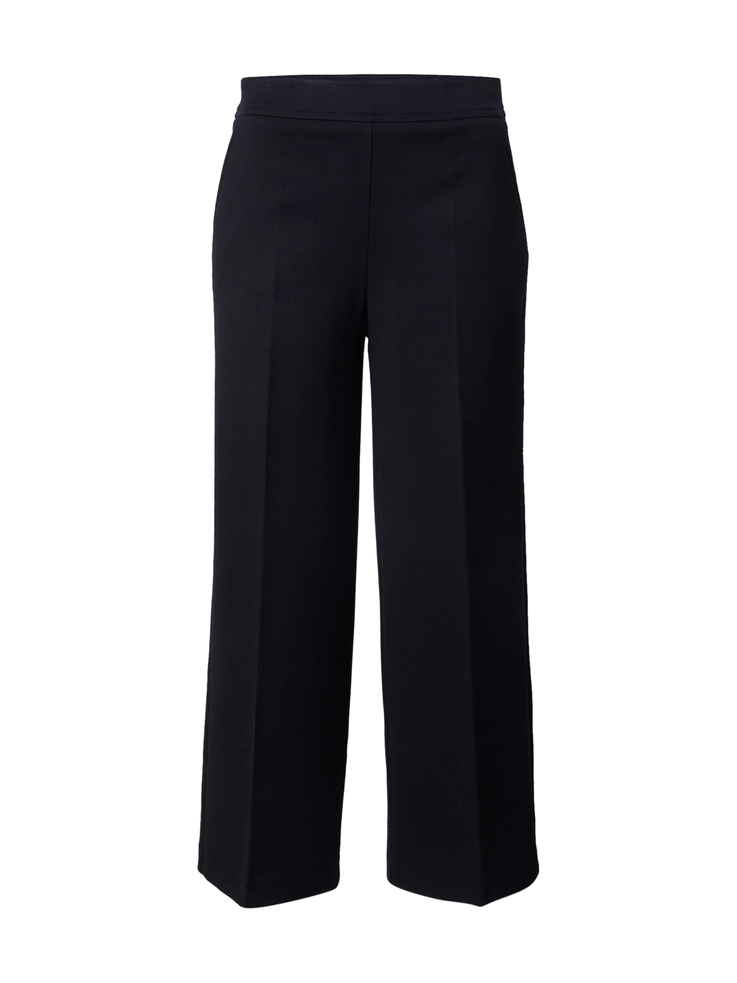 MORE & MORE Wide leg Pleated Pants in Black: front